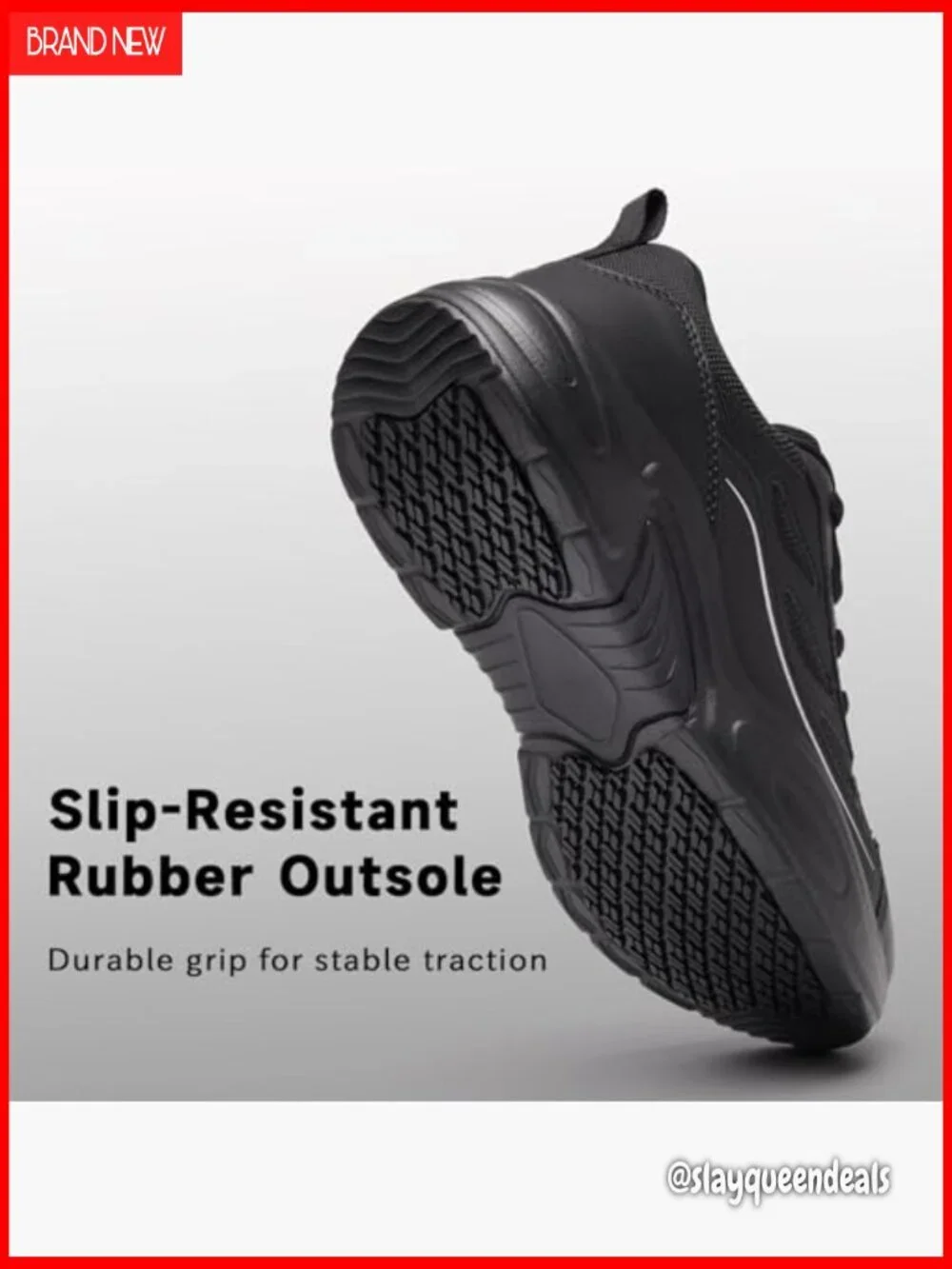 Non-Slip Athletic Sneakers for Work, Walking, Gym - Lightweight Breathable